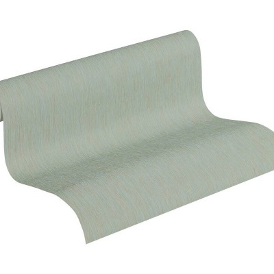 Papel de Parede Tropical, Folhas, Uni, Dourado, Verde, Metálico 37375-6