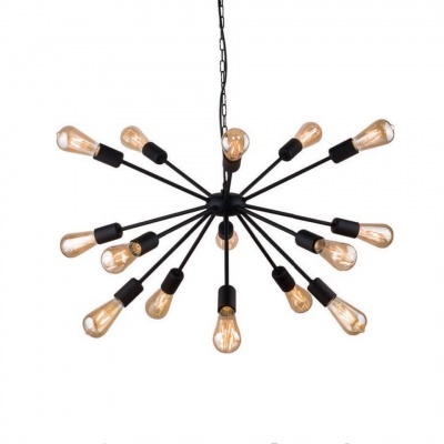 Candeeiro Suspenso Preto Rod XV