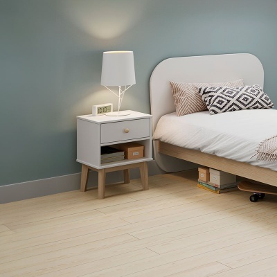 Mesa de Cabeceira Para Criança com Gaveta em Branco