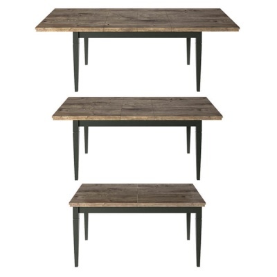 Mesa de Jantar Extensível 160 a 240 cm Verde e Carvalho Evora Mesa de Jantar Extensível 160 a 240 cm Verde e Carvalho Evora
