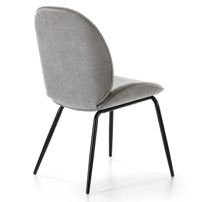 Conjunto de 4 Cadeiras Design Italiano Veludo Cinzento