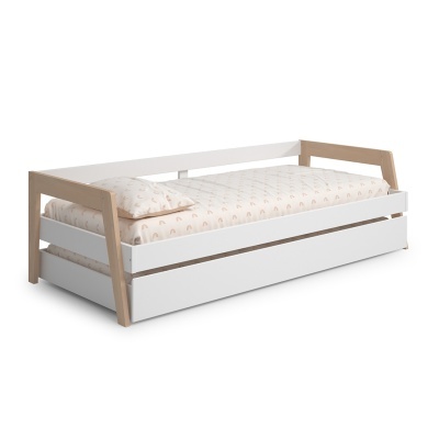 Cama Infantil Dupla Branca com Gaveta Carrie