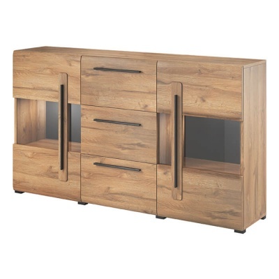 Aparador Vitrine Moderno Nórdico Madeira Carvalho Tulsa Aparador Vitrine Moderno Nórdico Madeira Carvalho Tulsa