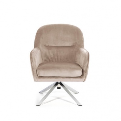 Conjunto de 2 Cadeirões Giratórios Bege, Verde