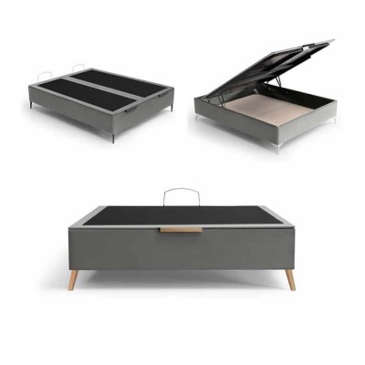 Cama Estofada com Sommier Elevatório Canapé