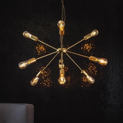 Candeeiro Suspenso Dourado Rod IX