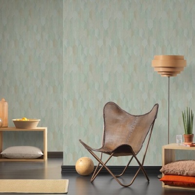 Papel de Parede Tropical, Folhas, Gráficos, Verde, Amarelo 37373-4 Papel de Parede Tropical, Folhas, Gráficos, Verde, Amarelo 37373-4