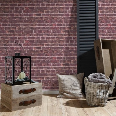 Papel de Parede Pedra, Casa de Campo, Preto, Roxo, Vermelho 30682-1 Papel de Parede Pedra, Casa de Campo, Preto, Roxo, Vermelho 30682-1