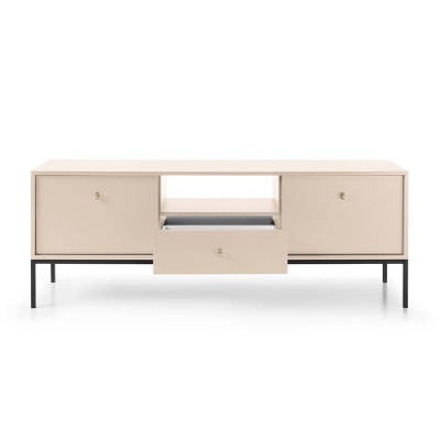 Móvel TV Bege com Pernas em Preto Mono