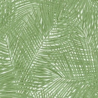 Papel de Parede Tropical, Floral, Verde, Branco, Folhas, Selva 37371-5