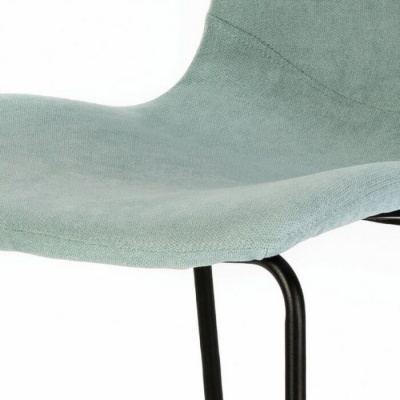 Conjunto de 4 Cadeiras Design Italiano Tecido Turquesa