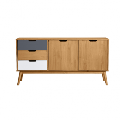 Aparador Nórdico 2 Portas e 3 Gavetas Cusco