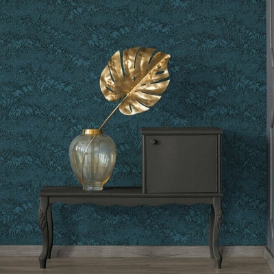 Papel de Parede Azul-Petróleo, Preto Absolutely Chic | 36972-6