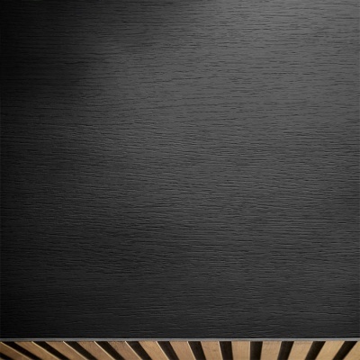 Aparador Carvalho com Ripas e Porta de Vidro Sento