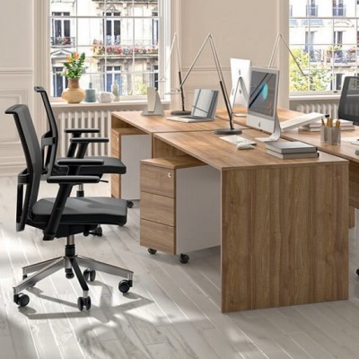 Secretária Nogal New Pano