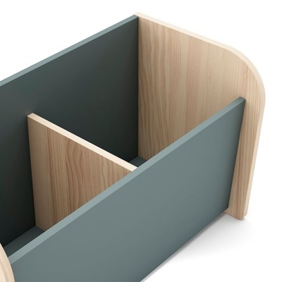 Cesto de Brinquedos Verde | Baú de Madeira