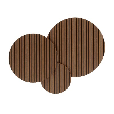 Painel Decorativo Ripado - Conjunto de 3 Círculos Painel Decorativo Ripado - Conjunto de 3 Círculos