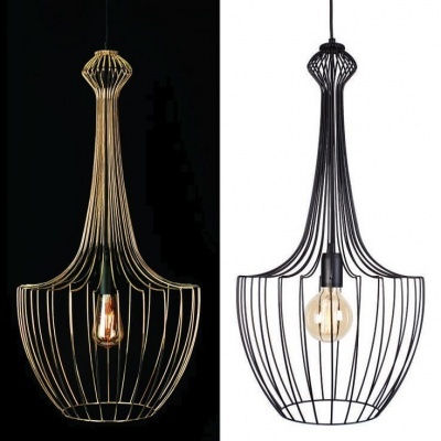 Candeeiro Suspenso Dourado ou Preto Luksor S