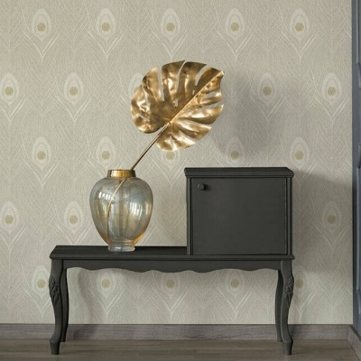 Papel de Parede Bege, Dourado, Cinzento Absolutely Chic | 36971-7