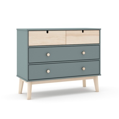 Cómoda Para Criança com 4 Gavetas em Verde