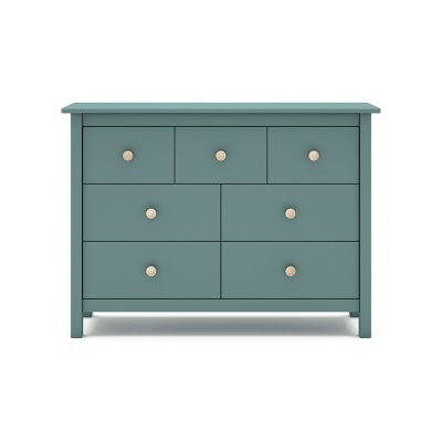 Cómoda Para Criança com 7 Gavetas em Verde