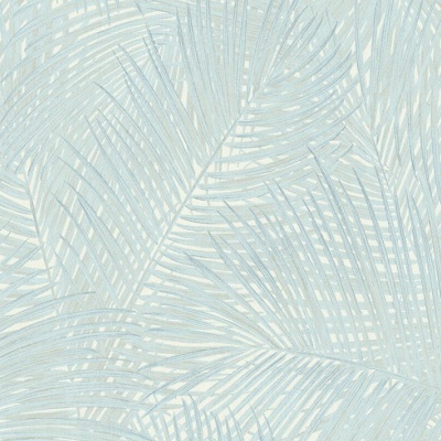 Papel de Parede Tropical, Folhas, Selva, Floral, Azul, Verde, Turquesa 37371-4