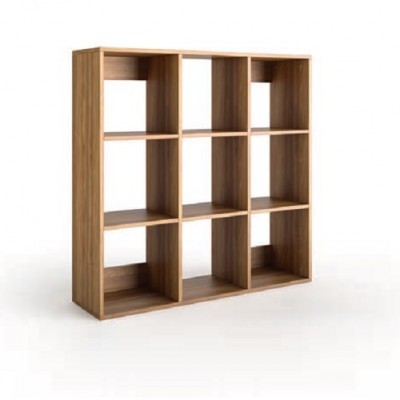 Estante Madeira Nove Módulos Nogal