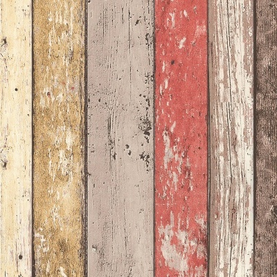 Papel de Parede Madeira, Casa de Campo, Bege, Castanho, Vermelho 8951-27