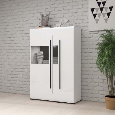 Sala de Estar Moderna Completa em Branco Tulsa