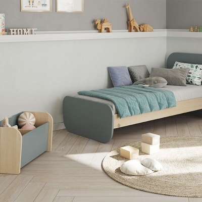 Cesto de Brinquedos Verde | Baú de Madeira