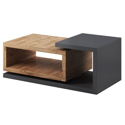 Mesa de Centro Moderna Bota | Cinzento e Carvalho