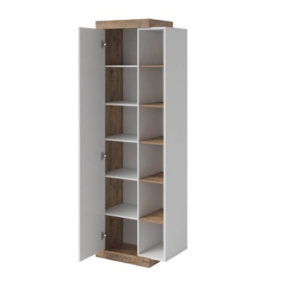 Armário com Estante em Branco e Carvalho | Sintra