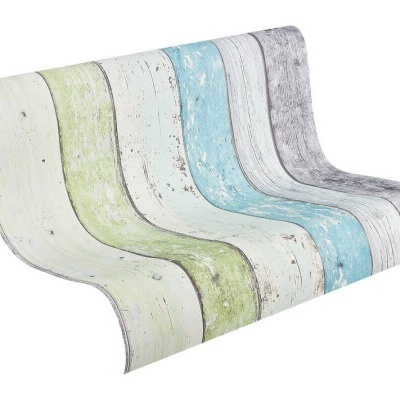 Papel de Parede Madeira, Casa de Campo, Azul, Verde, Branco 8550-77 Papel de Parede Madeira, Casa de Campo, Azul, Verde, Branco 8550-77