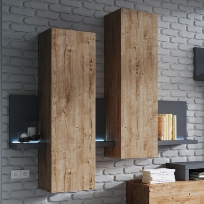 Prateleira Armário Bota | Cinzento e Carvalho