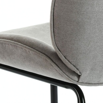 Conjunto de 4 Cadeiras Design Italiano Veludo Cinzento