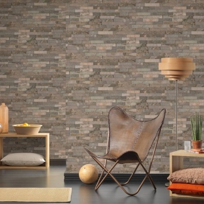 Papel de Parede Pedra, Casa de Campo, Bege, Castanho 35582-2