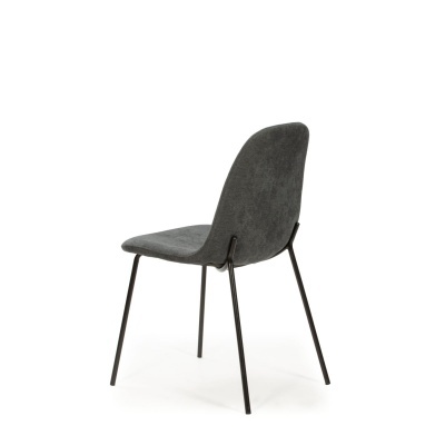 Cadeira Sala de Jantar em Tecido Cinza Escuro Renne