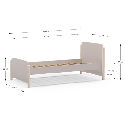 Cama Infantil 90x190 cm Enola Creme