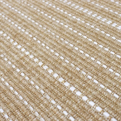 Tapete Interior e Exterior Belize Riscas Bege e Branco