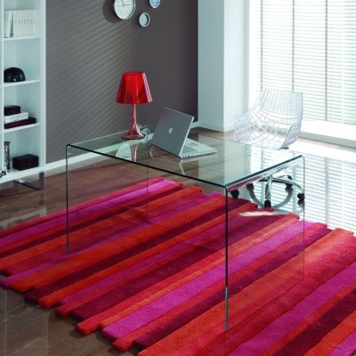 Secretária Escritório Minimalista Vidro Temperado