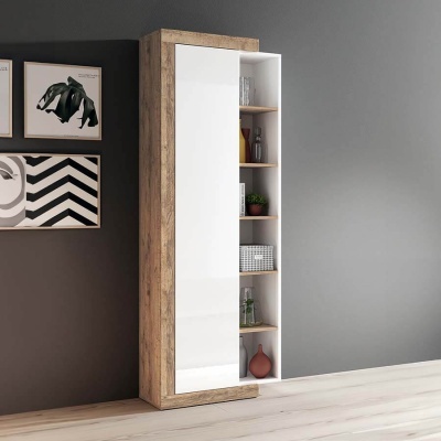 Armário com Estante em Branco e Carvalho | Sintra