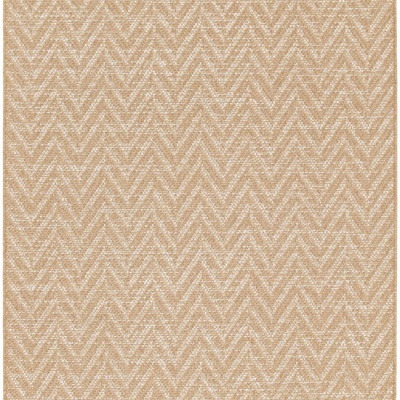 Tapete Interior e Exterior Belize Bege e Branco