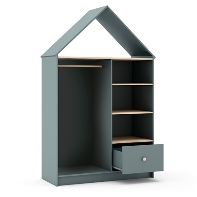 Roupeiro Para Criança Casinha em Verde