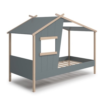 Cama Infantil Casinha com Telhado Hut 90x190 cm Verde