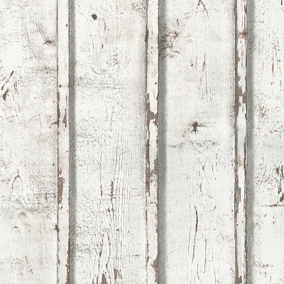 Papel de Parede Madeira, Casa de Campo, Creme, Cinza, Branco 95370-1