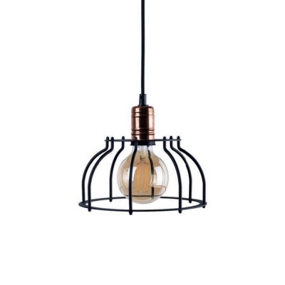 Candeeiro Suspenso Preto e Latão Workshop C