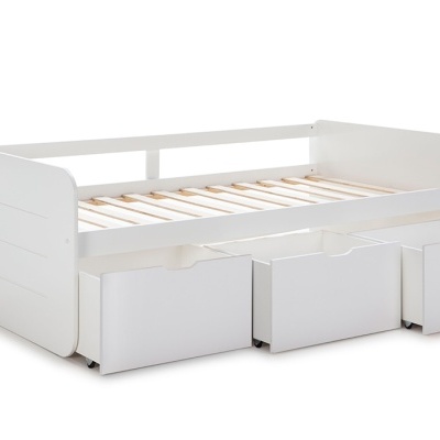 Cama Infantil Branca com 3 Gavetas Abbot