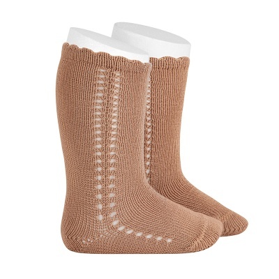 Meia Alta Croché Lateral noz