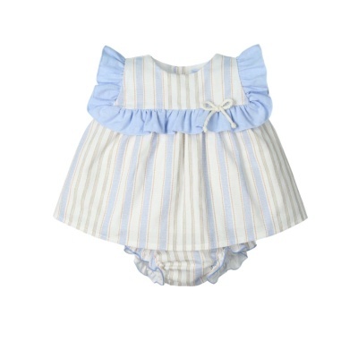 Conjunto algodão 2 peças em azul azafata "Bright"