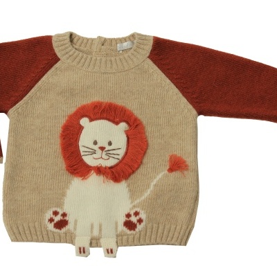 Conjunto 2 peças calça e camisola em bege mescla